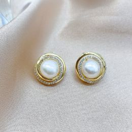 S925 Silver Needle Freshwater Pearl Earrings Female Korean Temperament Ins Wind Ear Jewelry