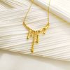Gold Plated Lava Shape Necklace Clavicle Chain Irregular Ins Wind Necklace
