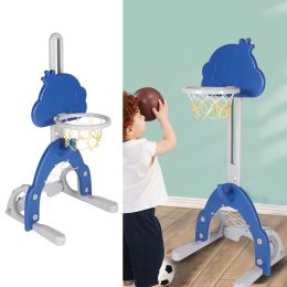 Retractable Kids Basketball Stand Play Set Adjustable Height Children Indoor Outdoor Game