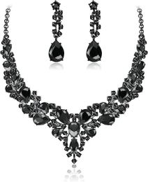 Bridal Jewellery Sets for Women Cubic Zirconia Necklace Earrings Set Wedding Jewellery Sets for Brides