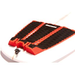DORSAL Three (3) Piece Surfboard Tail Traction Pad Black with Red Outline