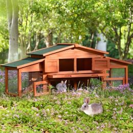Merax Outdoor Rabbit Hutch Pet Home for Small Animals