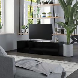 TV Cabinet Black 47.2"x13.4"x11.8" Chipboard