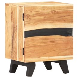 vidaXL Bedside Cabinet 15.7"x11.8"x20.1" Solid Acacia Wood