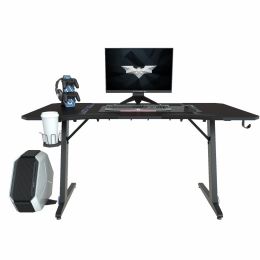 Large gaming desk(with 1*Headphone Holder,1*Cup Holder,1*Plug Board holder,1*Game Handles Holder) YF