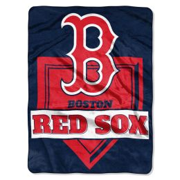 Red Sox OFFICIAL Major League Baseball, "Home Plate" 60"x 80" Raschel Throw by The Northwest Company