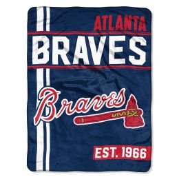 Braves OFFICIAL Major League Baseball, "Walk Off" 46"x 60" Micro Raschel Throw by The Northwest Company