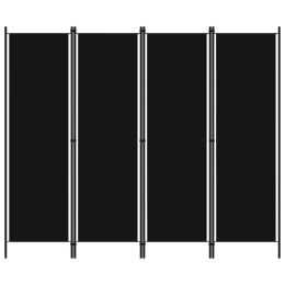 4-Panel Room Divider Black 78.7"x70.9"