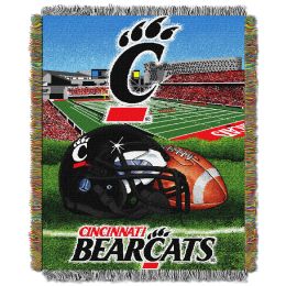 Cincinnati OFFICIAL Collegiate "Home Field Advantage" Woven Tapestry Throw