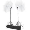 2x35w Photo Lights w/ 32in White Umbrella Kit