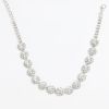 Alloy Diamond Rhinestone Glass Diamond Flower Choker Necklace