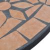 vidaXL 3 Piece Bistro Set Ceramic Tile Terracotta