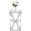 FCH Density Board With Mirrored Irregular Nightstand Silver