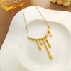 Gold Plated Lava Shape Necklace Clavicle Chain Irregular Ins Wind Necklace