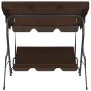 vidaXL Garden Swing Bench Coffee 66.9"x43.3"x60.2"