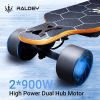 RALDEY Electric Skateboard Longboard Dual Hub Motors with Remote Control 29MPH Top Speed Range 4 Speed Adjustment Suitable for Adults Teens