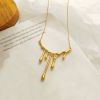 Gold Plated Lava Shape Necklace Clavicle Chain Irregular Ins Wind Necklace