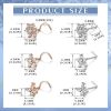 6Pcs 20G Flower Nose Rings L Shaped Nose Rings Snowflake Nose Stud Screw Nose Rings Butterfly Nose Stud for Women Men