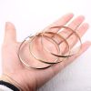 3 Pairs Clip On Hoop Earrings for Women Large Looped Earings Set 3 Colors in /Ear Rings Elegant Personalized Gift 30mm; 40mm; 50mm; 60mm Ear Hoops