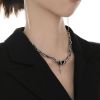 Fashion Black Zircon Necklace Women's Multilayer Winding Clavicle Chain Jewelry