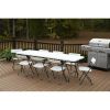 8 Foot Centerfold Folding Table; White