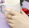 2 Pcs Stainless Engagement Rings for Women Thumb Love Knot Ring Size 4