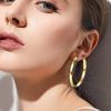 3 Pairs Clip On Hoop Earrings for Women Large Looped Earings Set 3 Colors in /Ear Rings Elegant Personalized Gift 30mm; 40mm; 50mm; 60mm Ear Hoops