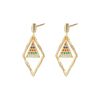 S925 Sterling Silver Stud Earrings Colored Zircon Diamond Earrings