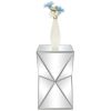 FCH Density Board With Mirrored Irregular Nightstand Silver