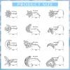 12Pcs 20G Stainless Steel Nose Rings Stud L Shape Moon Star Butterfly Flowers Snowflake CZ Nose Body Piercing Ring for Women Men