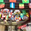 2021 World Cup Inflatable Football String Flag Hanging Ball KTV Bar Shopping Mall Decoration