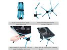 Compact Folding Camping Chair Lightweight Portable Outdoor Chairs with 2 Side Pockets for Backpacking and Camping 2 Pack
