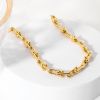 18k Gold Plated Stainless Steel Jewelry Handmade U Shape Chain Necklace Geometric Punk
