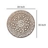30 Inch Round Wooden Carved Wall Art with Intricate Cutouts; Distressed White