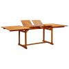 vidaXL Garden Dining Table (63"-94.5")x39.4"x29.5" Solid Acacia Wood
