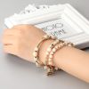 9Pcs Bohemian Beaded Bracelets for Women Girls Multilayer Stretch Stackable Bracelet Set Multicolor Jewelry