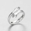 Love Hug Couple Open Adjustable Ring