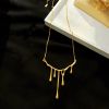Gold Plated Lava Shape Necklace Clavicle Chain Irregular Ins Wind Necklace