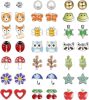 27 Pairs Multiple Stud Earrings for Women Girls Cute Animal-Face Crystals and Faux Pearl Earrings Set