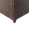 vidaXL Patio Storage Box Brown 47.2"x19.7"x23.6" Poly Rattan