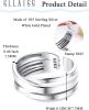 925 Sterling Adjustable Vintage Ring for Women Men Wrap Wide Statement Ring Open Stackable Thumb Punk Rings Size 6