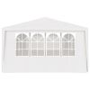 vidaXL Professional Party Tent with Side Walls 13.1'x19.7' White 0.3 oz/ftÃ‚Â²
