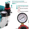 Voilamart 1/5HP Airbrush Compressor Kit Air Brush Spray Paint Tattoo Stencils