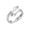 Love Hug Couple Open Adjustable Ring