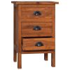 vidaXL Bedside Cabinet 15.7"x13.8"x23.6" Solid Teak Wood