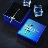 S925 Sterling Cross Dangle Drop Stud Earrings 14K Gold Plated Pendant Chain Earrings For Women Men Cubic Zirconia Cross Earrings Punk Jewelry