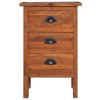 vidaXL Bedside Cabinet 15.7"x13.8"x23.6" Solid Teak Wood
