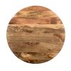 Mango Wood Coffee Table In Round Shape Dark Brown; DunaWest