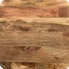 Mango Wood Coffee Table In Round Shape Dark Brown; DunaWest