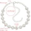 Alloy Diamond Rhinestone Glass Diamond Flower Choker Necklace